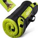 3 Inch GAIALOOP Thick Memory Foam Camping Mattress Sleeping Pad [Car/Tent/Cot] Glamping Portable Floor Mat Roll Up Futon Mattress for Guests Sleepover (Twin XL:80*38*3", Avocado Green)