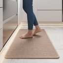 YDKGL Kitchen Rugs and Mats Non Slip Washable, Absorbent Runner Rugs for Kitchen, Front of Sink, Kitchen Mats for FloorEasy to Clean and Maintain Kitchen Floor mat(Brown, 17"x30")