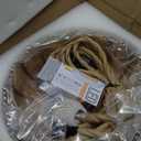 Plug in Pendant Light Hanging Lights with in Cord Mid Century Modern Gold Hanging Lamp Flower Glass Amber Vintage Dimmable Chandelier Ceiling Fixture for Living Room,Kitchen,Boho