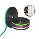 Magnetic Tape for Whiteboard in Classsroom&Office,Fine Line Gridding Tape 1/5",Teacher Supplies.Black/White/Red/Yellow/Blue/Green,Each 40 yd Per Roll(Total 240 Yards/720 Feet For Large Board)