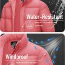 MAGCOMSEN Men's Down Jacket Winter Warm Thicken Puffer Coats Water Resistant Windproof Casual Insulated Jacket (Pink)