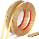 Gold Trim Peel and Stick 0.4'' W  394''L Total Gold Tape, 2 Rolls Self-Adhesive Molding Trim Tape for Mirror Frame Border Walls Cabinet Tile Decorative
