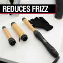 CHI Interchangeable Curling Wand, 3 Barrel Attachments For Versatile Curls, 0.5"-1.25" Inverted Tapered Barrel, 1" & 1.5" Barrel