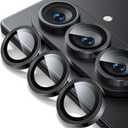 WSKEN for Z Fold 7 Camera Lens Protector Case Cover - Ultra HD Anti-Reflective Tempered Metal Glass Anti Scratch Rear Camera Screen Protector Film for Samsung Galaxy Z Fold 7 5G Accessories,Black