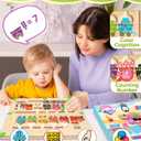 Magnetic Color and Number Maze, Montessori Toys for 2 3 4 Year Old, Wooden Color Matching Puzzle Board, Preschool Learning Activities Travel Toys for Ages 2-4 for Girls Boys Birthday Gifts - Train