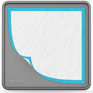 Pee Pad Tray Holder for Dogs - Fits Up to 25 x 25 in. Square Potty Training Pads No Spill Raised Lip High Edge Silicone Mat, Extra Thick and Non-Slip for Indoor Floor Protection (Large, Grey) | eenk (Gray)