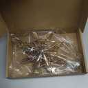 Elegant Christmas Star Tree Topper - Unique Champagne Gold Stars - Handmade Tree Top - Tinsel Decorations - Holiday Decor - Xmas Gift Christmas Ornaments - Toppers for Christmas Tree (10)