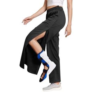 Deyeek Tear Away Pants for Women Side Full Open Sweatpants Loose Fit Casual Post Surgery Adaptive Clothing with Pockets, S