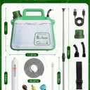 2 Gallon Electric Garden Sprayer, Upgrade Battery Powered Weed Sprayer with 3 Mist Nozzles & 5 Spray Modes, IP67 Rechargeable Handle, Retractable Wand, Sprayer with Shoulder Strap for Yard, Lawn Care