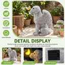RattanView Large Dog Memorial Gift Angel Statue Garden Solar Outside Light Decor with Butterfly Resin Stone Pet Sympathy Gift for Loss of Dog Figurine Outdoor Decoration Patio Yard Lawn, 10"x9.5"x4"