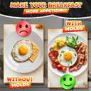 5 Pcs Pancake Mold Set  Stainless Steel Pancake Molds for Griddle with Fun Shapes, Comfortable Handles, and Non-Slip Design  Egg Shaper for Frying Pan with Silicone Brush for Easy Use & Cleaning