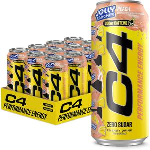 C4 Performance Energy Drink with Zero Sugar, 200mg Caffeine, 16 Fl Oz 12pk (EXP 04/30/27)