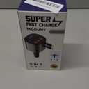 Retractable Car Charger,5 in 1 Fast Cars Phone Charger 90W,Bluetooth 5.3 FM Transmitter Adapter, Handsfree Call,2 Retractable Cables and USB Chargers for iPhone17/16 15/14/13 (Black)