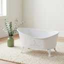 UKCOCO Newborn Photo Prop Bathtub: Baby Photography Prop for Photoshoot, White Iron Bathtub for Baby Photo Shoot, 19. 7 X 14. 2 X 11. 4 Inch