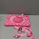 Boaretiu Kids Case for iPad 5th/6th Generation/Air1/Air2/Pro 9.7 inch - Cute Girly Cartoon Soft 3D Bow Heart Dot Silicone Case with Strap & Rotating Stand Tablet Cover for Girls Teens