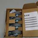 HOLKIE Caster Wheels 3 inch Locking Casters Set of 4, Threaded Stem 3/8" -16 x 1-1/2" (Diameter 3/8", Length 1-1/2") Swivel Heavy Duty Castors Gray