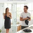 Casa Platino 100% Cotton Bath Towel Pack of 8 - Soft, Quick Dry & Highly Absorbent - 2 Bath, 4 Washcloths, 2 Hand Towels for Bathroom - Durable, Premium Quality & Ideal Gift for Him - Midnight Black