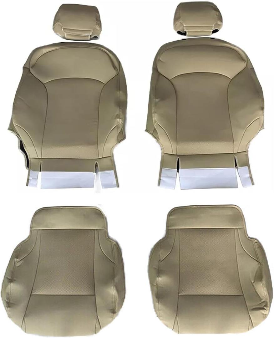Custom Nappa Leather Front Car Seat Covers fit for Lexus is 250 350 2006-2012 Accessories Automotive Seat Covers 2 PCS Interior seat Protective Cover (Beige)