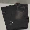 Women's Bell Bottom Jeans, Stretchy Flare Mid Rise, Embroidery Vintage Denim Pants 90s Outfits, Y2k Clothes, XXL