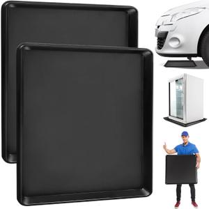 Saillong 2 Pcs Oil Drip Pan for Under Car, 22'' x 21'' Large Oil Drip Tray, Mini Fridge Drain Pan for Mini Refrigerator, Dishwasher Drain, Air Conditioners,Dog Crage, 22.8 x 21.6 x 1.2 inch