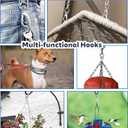 2 Pcs Flag Clips for Flagpole Rope,3.5 Inch Stainless Steel Flag Hooks for Flag Pole, Heavy Duty Swivel Snap Hooks for Flagpole, Dog Leash,Boat Rope,Swings