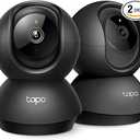 Tapo 2K Indoor Pan/Tilt Wired Security Camera  Works as a Baby Monitor & Pet Camera, Motion Detection, 2Way Audio, Siren, Night Vision, NoSubscription Local Storage or Optional Cloud, C211 (2Pack)