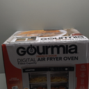 Gourmia French Door Air Fryer Oven - 37 Qt Large Capacity Convection Toaster Oven, FryForce 360°, Digital Display, 12 Cooking Presets, Dehydrate, Fits 13” Pizza, Dishwasher-Safe, White