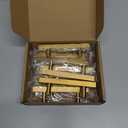 goldenwarm 10 Pack Gold Cabinet Handles 3 Inch Brushed Brass Drawer Pulls Brass Handles for Kitchen Cabinets - LS1212GD76 Gold Drawer Hardware Dresser Pulls Dresser Hardware, 5in Overall Length (3in hole centers)