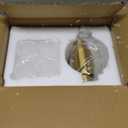BAODEN Set of 2 Gold Bathroom Vanity Light Fixtures Modern Wall Sconce Clear Glass Shade 2-Lights Mid Century Wall Light Industrial Wall Lamp for Mirror Living Room Hallway