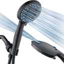 Hotel Spa AquaCare High Pressure 8-mode Handheld Shower Head - Anti-clog Nozzles, Built-in Power Wash to Clean Tub, Tile & Pets, Extra Long 6 ft. Stainless Steel Hose, Wall & Overhead Brackets (Oil Rubbed Bronze)