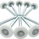 ZhenT 10Pack Quiet Garage Door Roller,Reinforced Dual Cage,White 2 13 Ball Bearing 4 Stem,Reuse More Than 100,000 Cycles