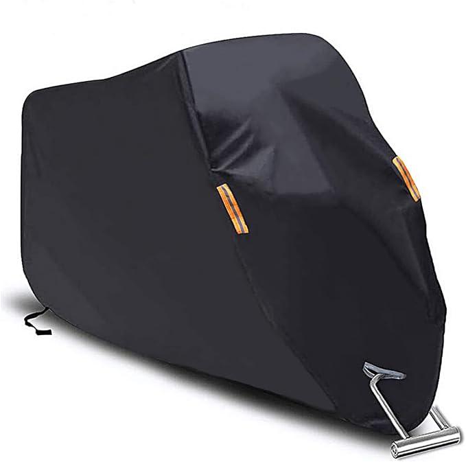 SEAZEN Motorcycle Cover Waterproof/Dustproof/Snowproof/UV Protection Motorcycle Covers 5 Layer Breathable Fabric with Lock-Holes fit for Most Types (Motorcycle-XL UP to 102")