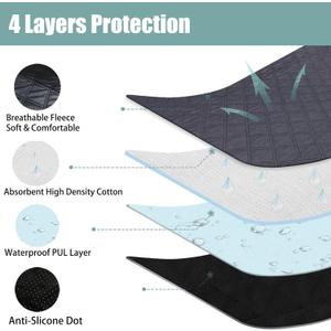 Dog Playpen Mat, Washable Pee Pad for Octagon Puppy Playpen Whelping Pad Leakproof Potty Training Pad Liner for Playpen Crate Kennel Indoor (Dark Grey)