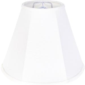 GO&SO White Bell Lamp Shades for Table Lamps - Modern Linen Lampshade - 6" Top x 13" Bottom x 10.6" High(Spider) - Replacement Lampshade For Floor Lamp & Bedside Lamp - Hand Crafted - Easy Assembly (Natural Fabric-White)