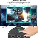 HDMI Switch, GANA 4K HDMI Splitter 3 in 1 Out, 3-Port Switcher Selector with Pigtail HDMI Cable,Supports Full HD 4K 30Hz 1080P 3D Player, Compatible with PS4/3, Xbox, Fire Stick, Roku, PC,TV