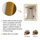 TheiaMo 36"x28" Gold LED Bathroom Mirror with Lights, Front and Backlit