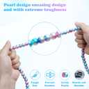USB C Cable Beaded Charger Cord 3 in 1 [MFi Certified] 3.3FT Fast Charger Cord Cute Pearl USB C Charging Cable for iPhone Charger Cord Multi Charging Cable for iPhone 17 16 15 14 13 12 11, for Samsung