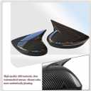 MUXEE Side Mirror Covers, for Nissan Kicks 2018 2019 2020 2021 2022 2023 2024 Turn Signal housing,Sports Rear View Mirror Cover Accessories-Carbon Fiberwith Turn Signal Slot
