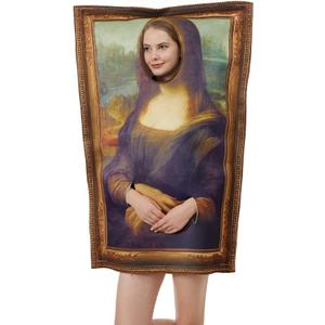 ReneeCho Famous Paintings Costume Mona Lisa The Scream Halloween Adult Men Women Funny Cerative Dress up