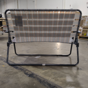 Camp & GO High Seat Outdoor Double Wide Loveseat Web Folding Chair, Grey, 45.94" W x 22.63" D x 33.14" H