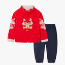 Mud Kingdom Little Boy Girls Outfits Tang Style Chinese New Year Suit Traditional Sets Size 6-7