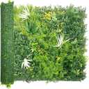 Artificial Grass Wall Boxwood Panels 40'' x 120'' in(33.5 sqft) Greenery Ivy Privacy Fence Faux Backdrop with UV Protection Vine Leaf Hedge for Garden Covering,Outdoor Indoor Home Decor