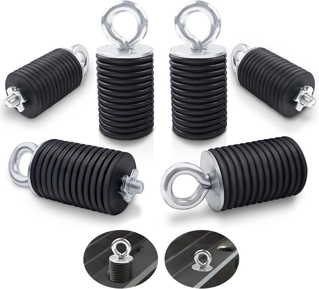 StarknightMT Ranger Tie Down Anchors,UTV Lock and Ride 2" Bed Anchor Compatible with Polaris General Ranger 500 570 1000 XP 900 800 700 with 1-7/16" Hole(6 Pcs,Black)