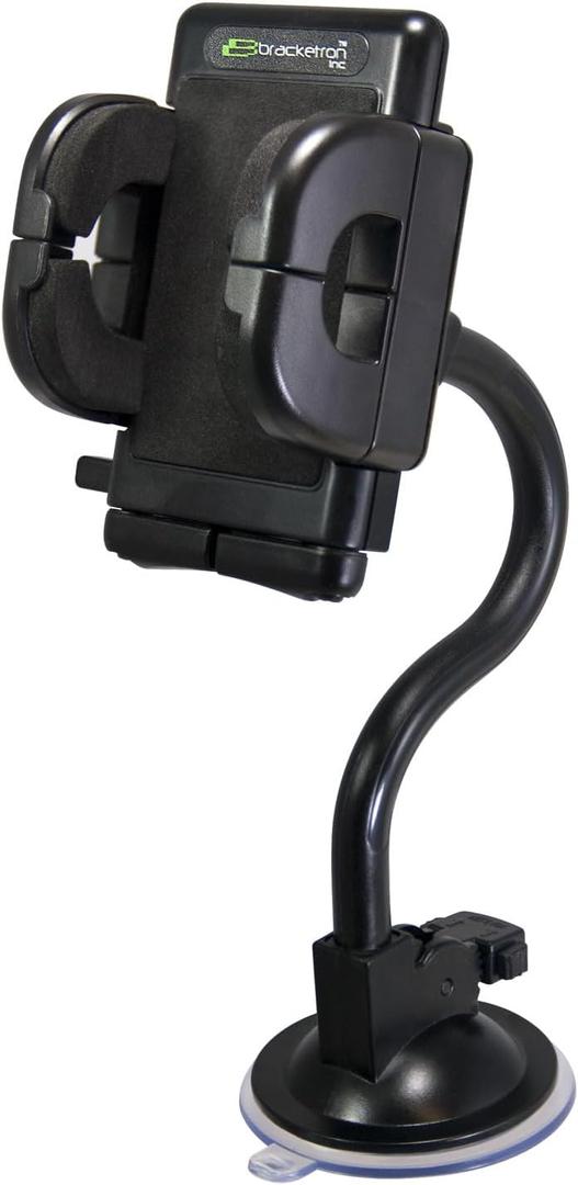 Bracketron Universal Grip-iT Rotating Windshield Car Mount Phone Holder Cradle Hands Free iPhone X 8 Plus 7 SE 6s 6 5s 5 4 Samsung Galaxy S9 S8 S7 S6 S5 Note Google Pixel 2 XL LG Nexus Sony PHW-203-BL