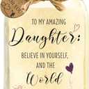 Gifts for Daughter from Mom or Dad, Sentimental Birthday & Graduation Gifts, Just Because or Encouragement Present for Her, Ready to Gift, Mason Jar Night Light with Cozy LED Lights (Sparkle)