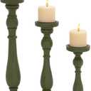 Deco 79 Wood Candle Holder, Olive, 19 by 15 by 11-Inch (Green), 1 Pack