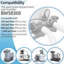 BW58368 Pool Filter Pump Hose Replacement for Above Ground Pools, Heater & Chlorinator 330 530 800 Gal/Hour Filter Pump & 1000 Gal/Hour Sand Filter (1.5 Inch x 9.8 Foot)
