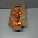 Artificial Fall Hanging Flowers for Outdoors, 2Pcs Faux Silk Fake Morning Glory Mums for Autumn, UV Resistant Realistic Plants for Home Garden Porch Patio Balcony Planter Yard (2Pcs Fall 2 Colors)