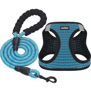 Dog Harness Step-in Breathable Puppy Cat Dog Vest Harnesses for Small Medium Dogs Blue, Size: XS (Chest 10''-11.5'', Weight 5-8 lb)
