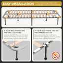 Slumber Adjustable Bed Legs  Heavy Duty Metal Bed Frame Support Legs, Height Adjustable Mattress Sag Solution & Bed Slat Center Support, Reinforced Stability Risers (4 Pcs, 9.8 to 16.5 Inchs)